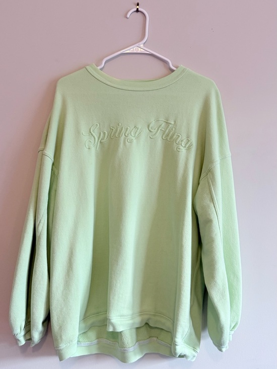 aerie Tops - Aerie Women’s Pleated Oversized Sleeve Real Fleece Crew Sweatshirt